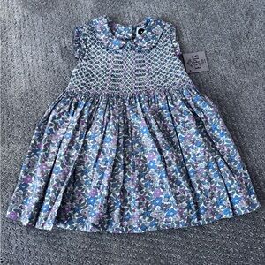 NWT. Question Everything Floral Sleeveless Smocked Dress w/ Bloomers! 12-18 Mo.